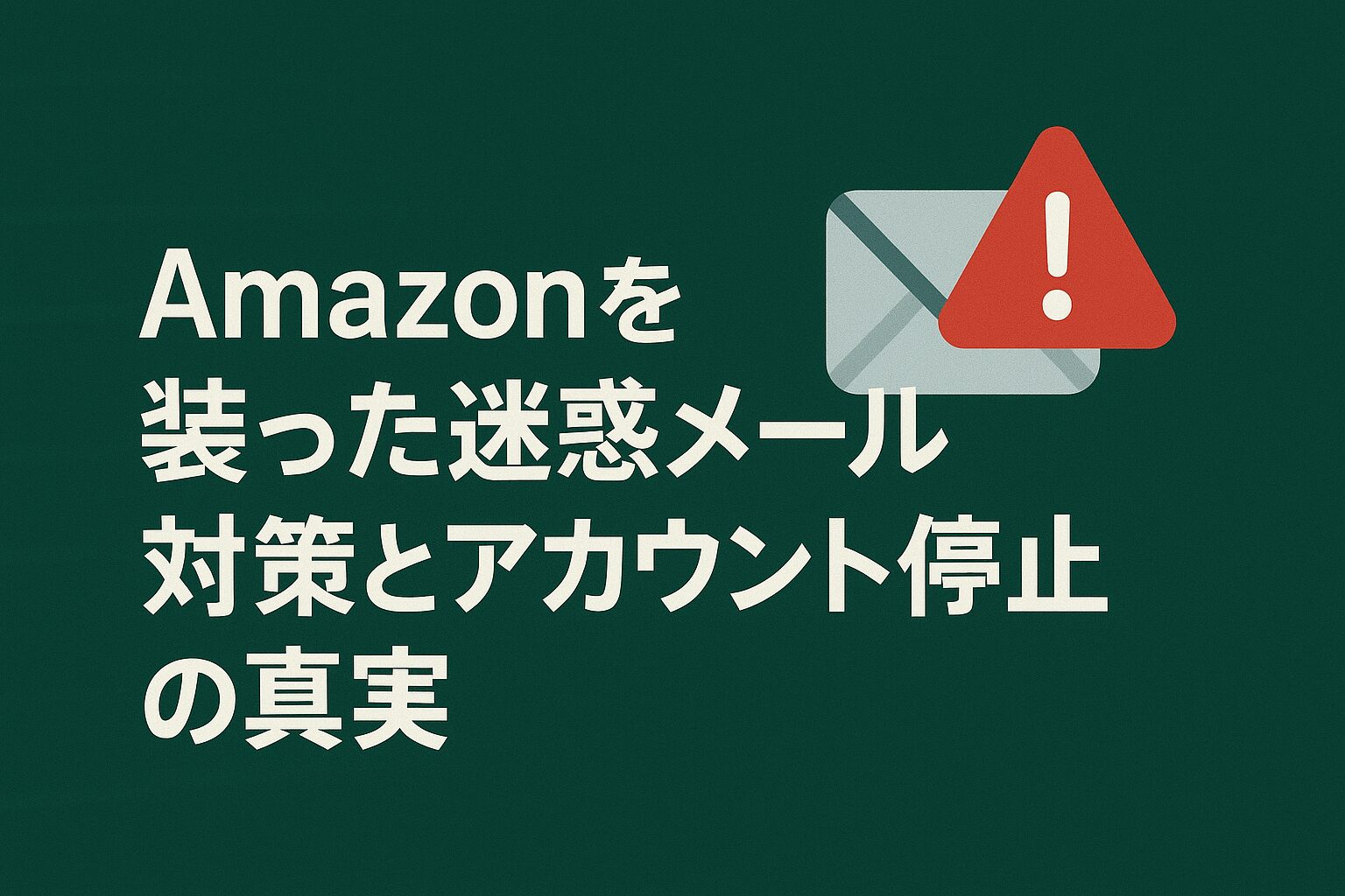 Amazonを装った迷惑メール対策とアカウント停止の真実